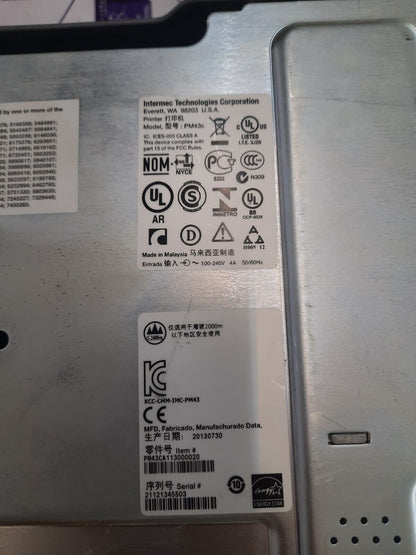 INTERMEC TECHNOLOGIES COPORATION PM43C Thermal Label Industrial Printer