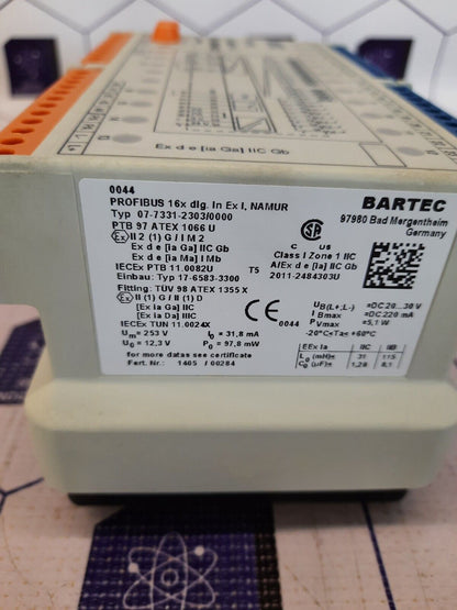 BARTEC 07-7331-2303/0000 PROFIBUS 16 X dıgıtal module