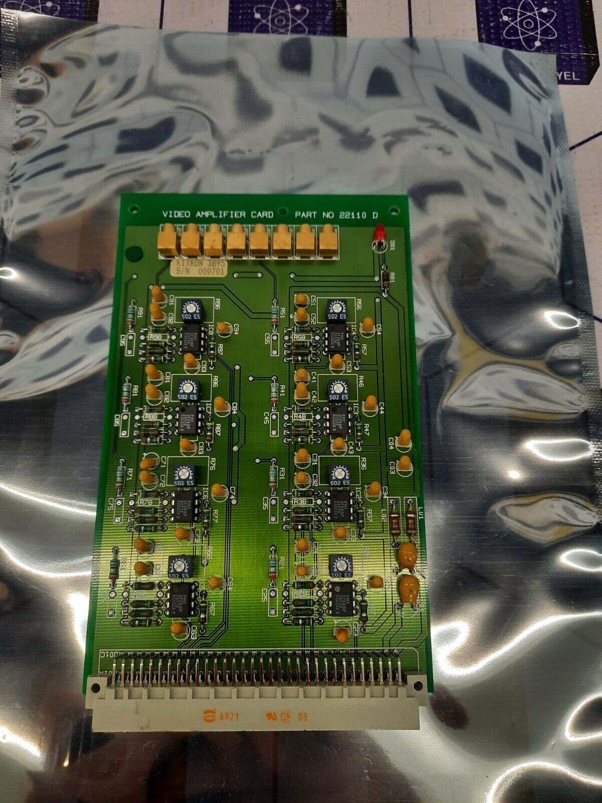 ARTWORK 22110 D / 13229-0391-P3 VIDEO AMPLIFIER CARD