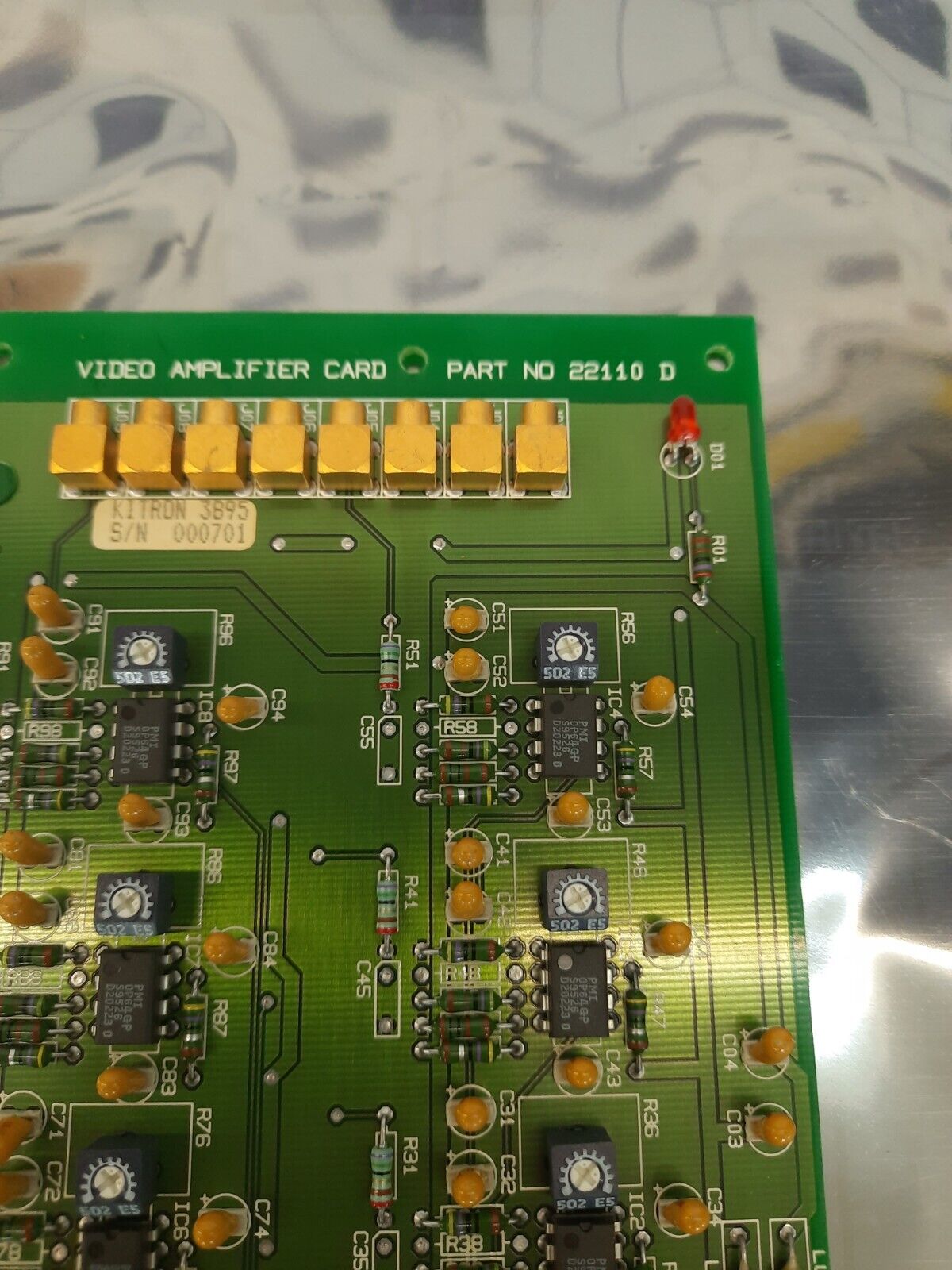 ARTWORK 22110 D / 13229-0391-P3 VIDEO AMPLIFIER CARD