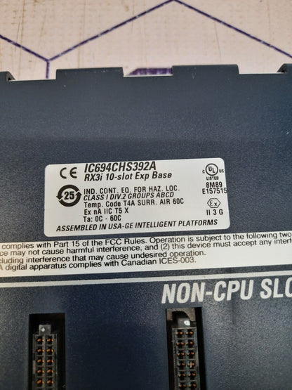 GE FANUC IC694CHS392A RX3I 10-SLOT EXP. BASE