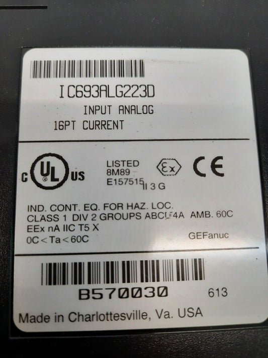 GE FANUC IC693ALG223D INPUT ANALOG MODULE