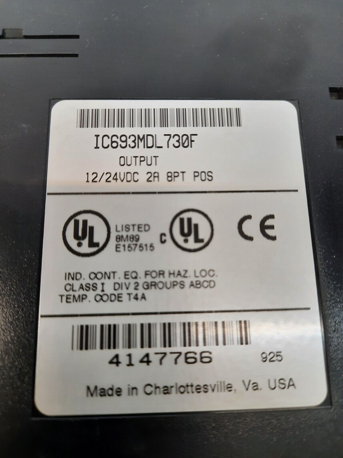 GE FANUC IC693MDL730F ANALOG INPUT MODULE