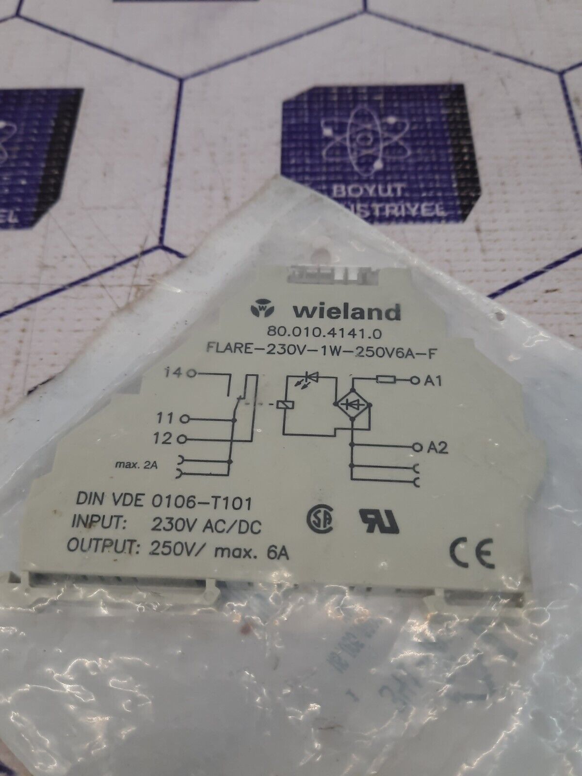 WIELAND VDE 80.010.4141.0 Flare 230V-1W-250V6A-F MODULE