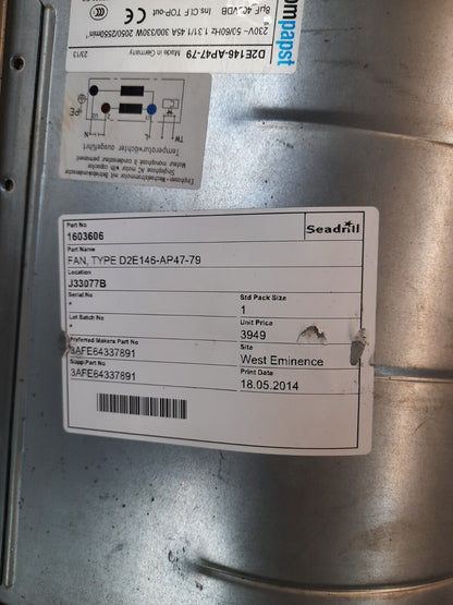 Ebm Papst D2E146-AP47-79 BLOWER FAN Fast Shipping