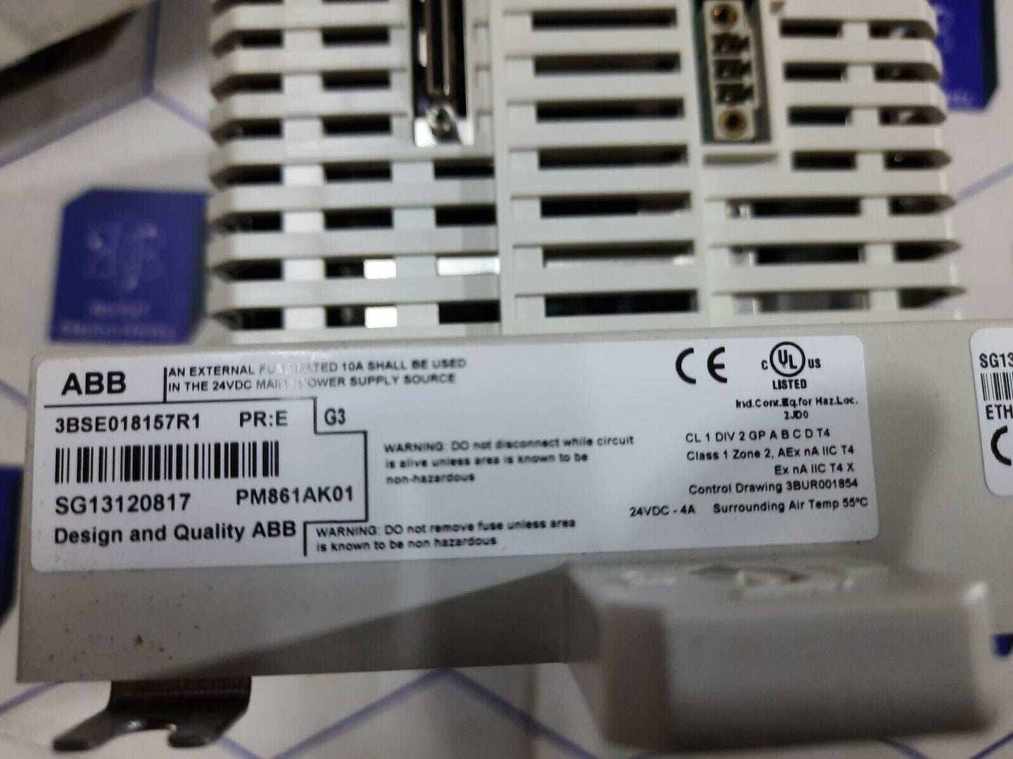 ABB AC 800M 3BSE018157R1 PM861AK01 plc unit PM861