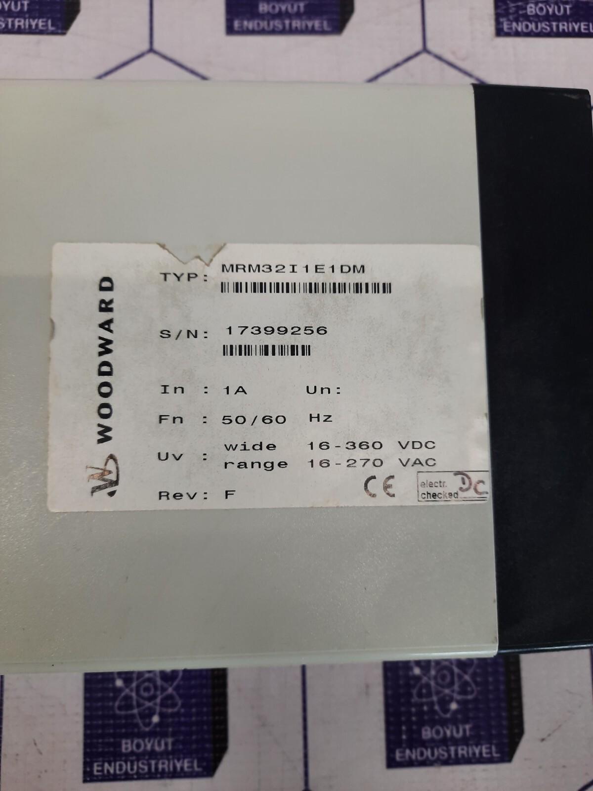 Woodward Seg Motor MRM3-2IE /  MRM32I1E1DM  REV.F Protection Relay