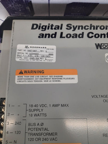 Woodward 9907-007 Rev G