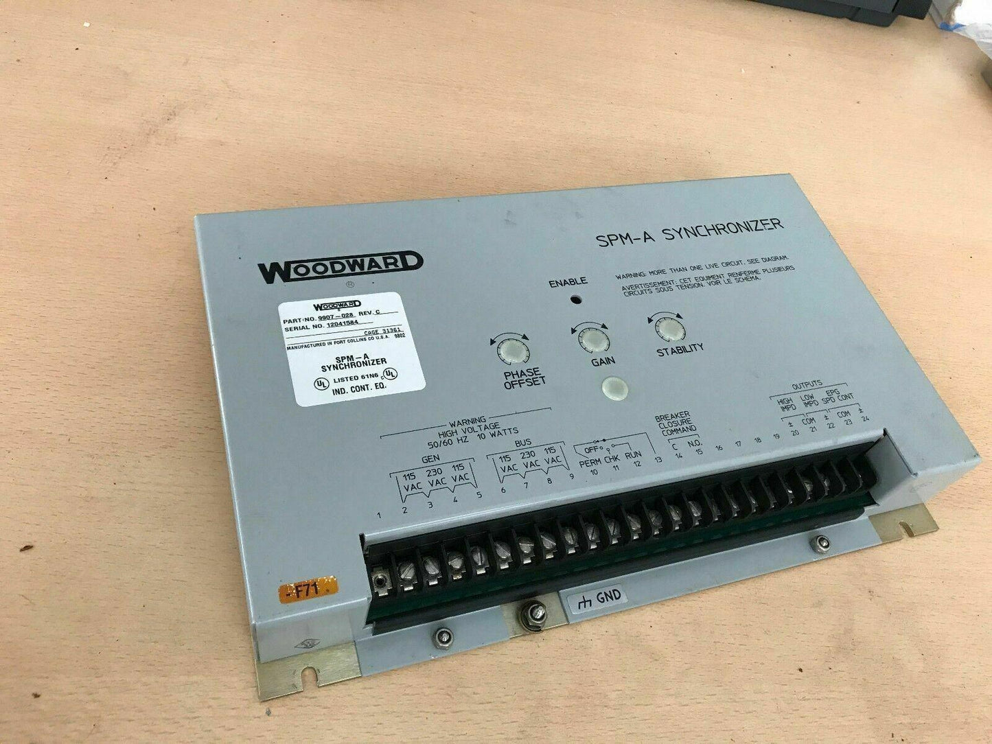Woodward 9907-028 Rev.C SPM-A Synchronizer