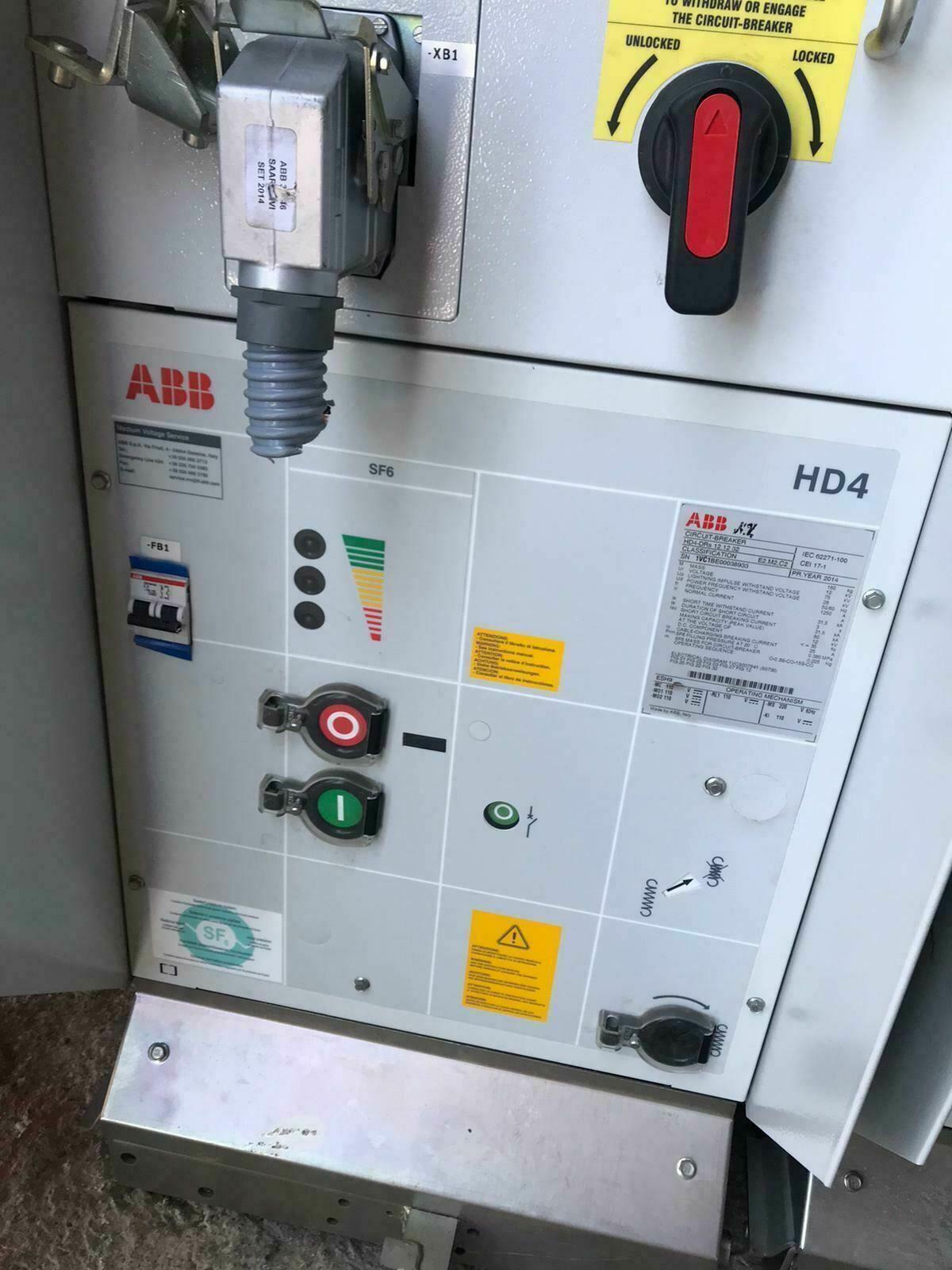 ABB HD4 12.12.32 1vcf347111r0451 SF6 12.16.32 Medium Voltage Gas in Breaker