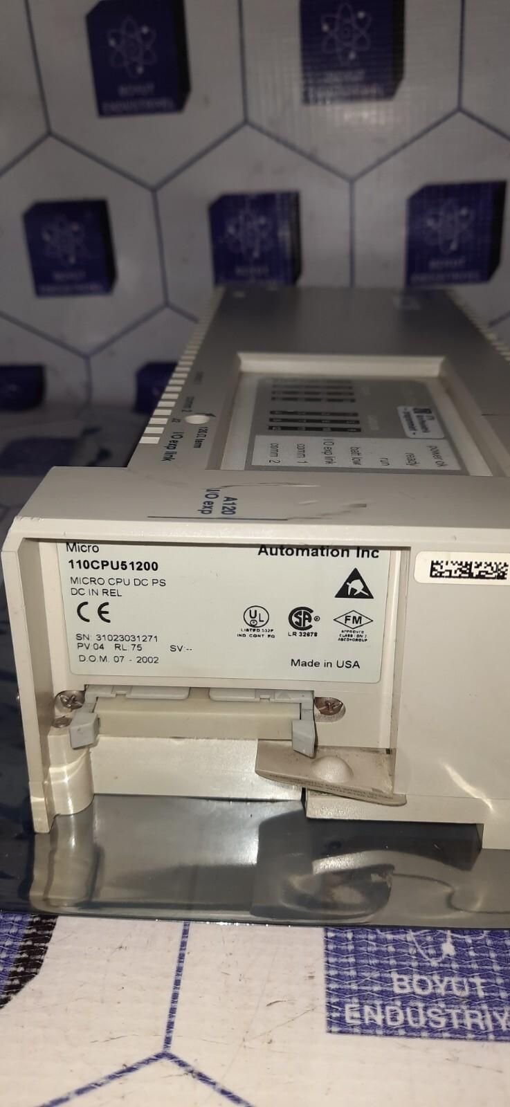 AEG 110CPU51200 PLC Micro CPU DC PS 24VDC