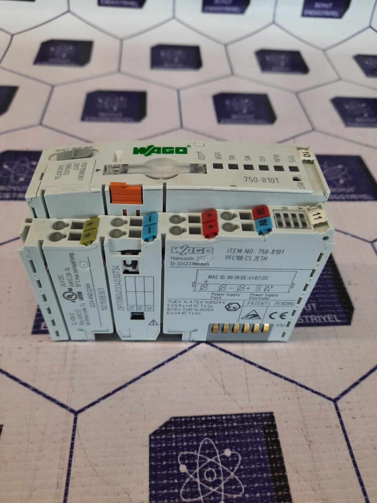 WAGO 750-8101 PFC100 CS 2ETH Cpu Unit Fast Shipping