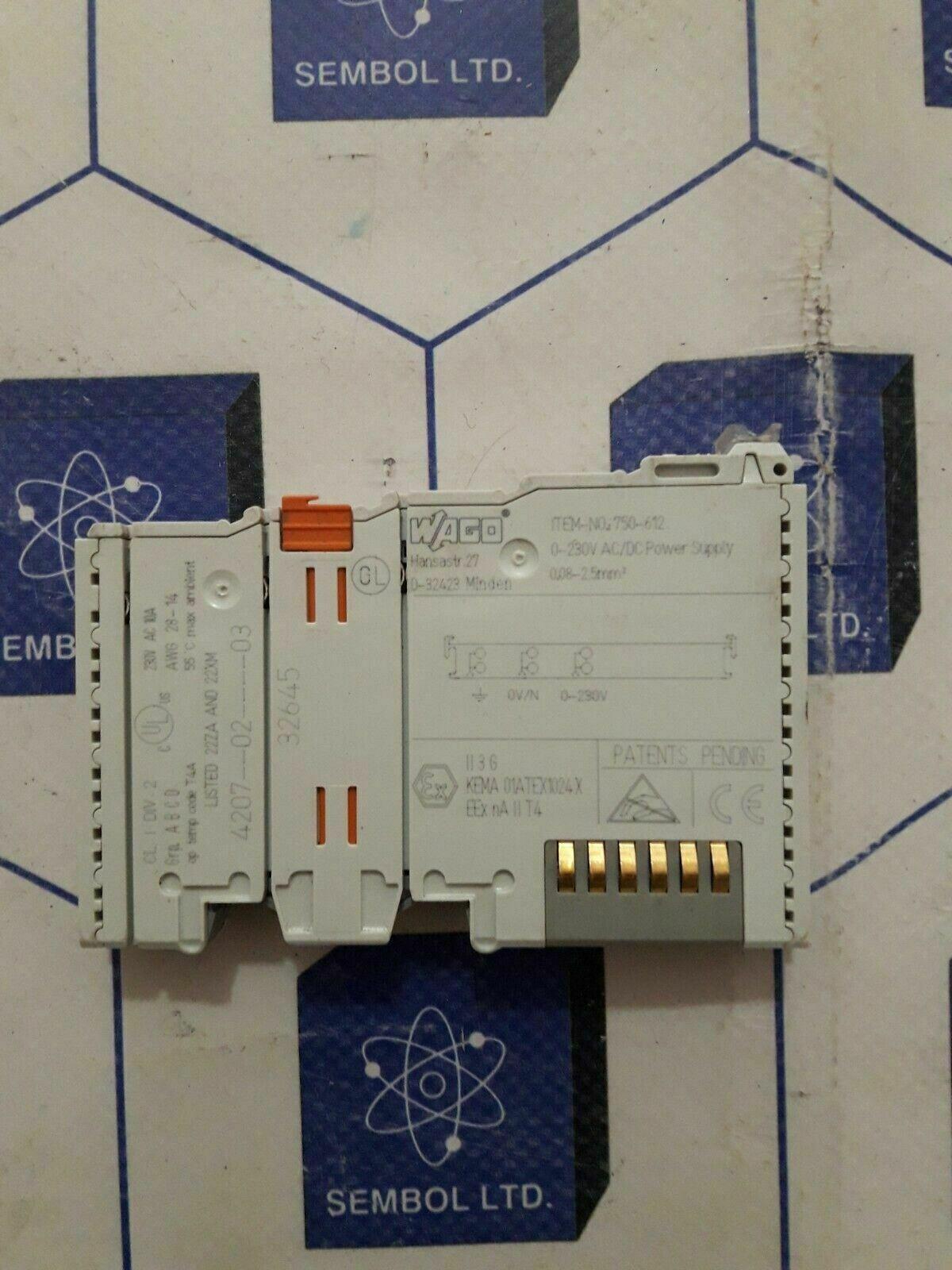 Wago 750-612 Power Supply 750612 Lot Of 9 Pieces