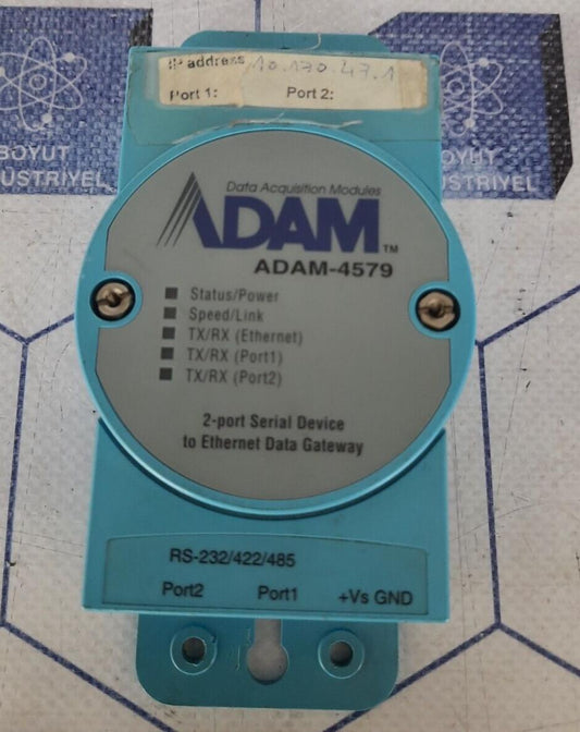 ADAM-4579 RS-232/422/485  2-PORT SERIAL DEVICE TO ETHERNET DATA GATEVAY