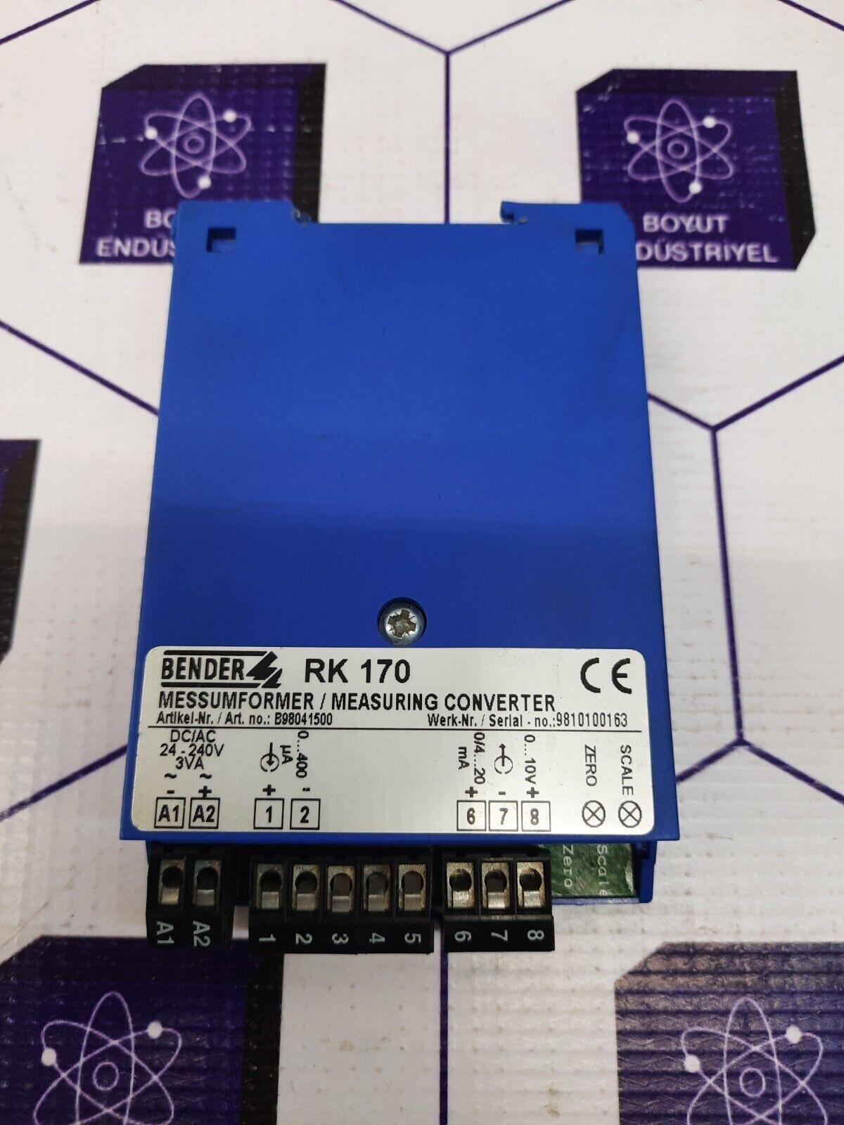 BENDER RK 170 MESSUMFORMER/MEASURING CONVERTER