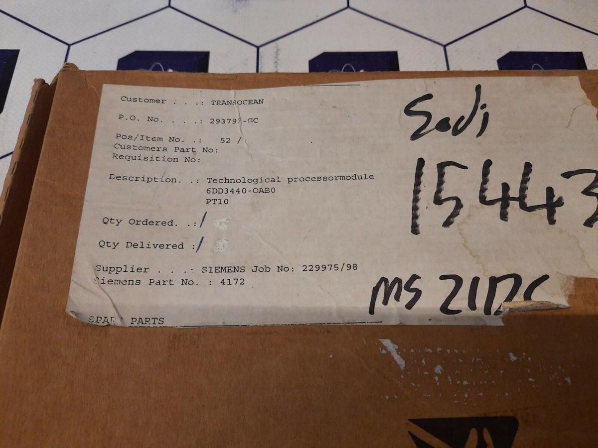 SIEMENS PT10 6DD3440-0AB0 TECHNOLOGICAL PROCESSOR MODULE
