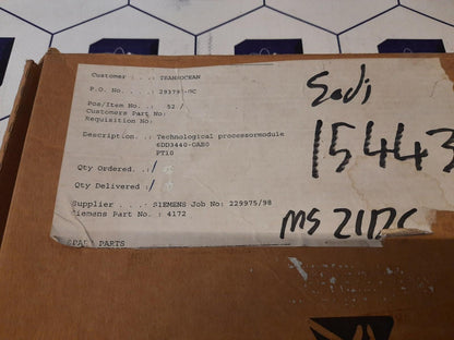 SIEMENS PT10 6DD3440-0AB0 TECHNOLOGICAL PROCESSOR MODULE