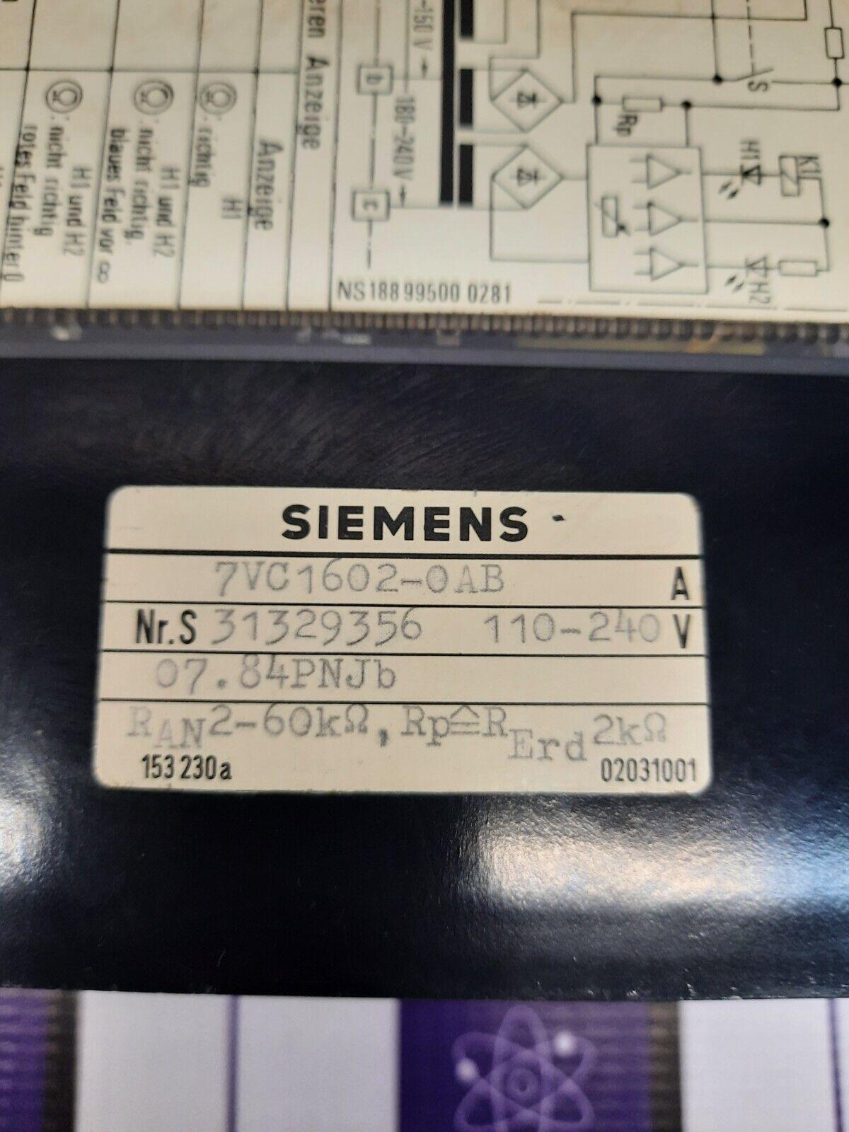 SIEMENS 7VC1602-0AB (7VC16) MONITOR