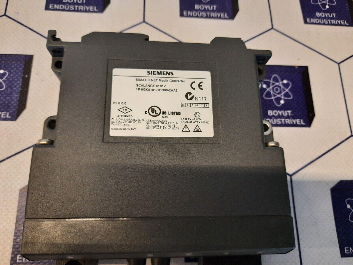 SIEMENS 6GK5101-1BB00-2AA3 SIMATIC NET MEDIA CONVERTER  SCALANCE X101-1