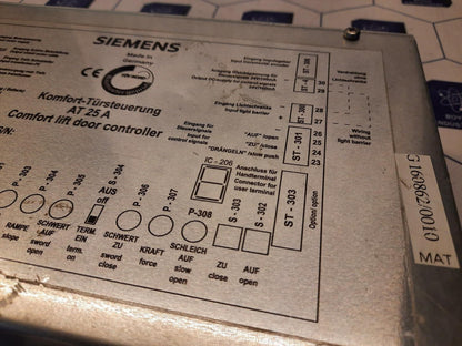 SIEMENS AT25A COMFORT LIFT DOOR CONTROLLER