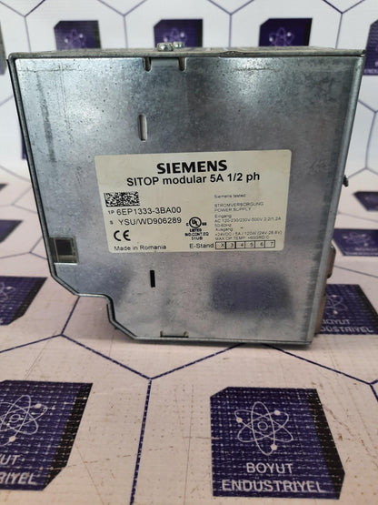 SIEMENS 6EP1333-3BA00 -SITOP MODULAR 5A 1/2ph