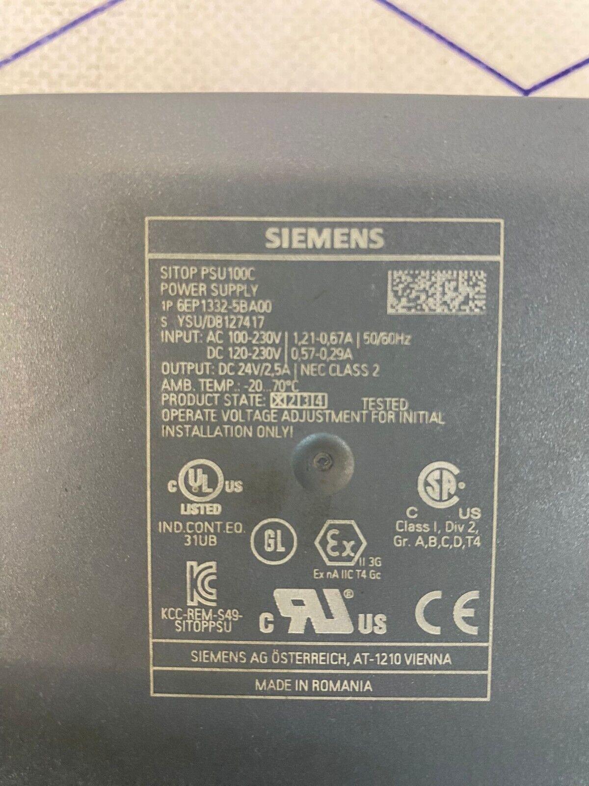 SIEMENS SITOP PSU100C 6EP1332-5BA00 Power Supply
