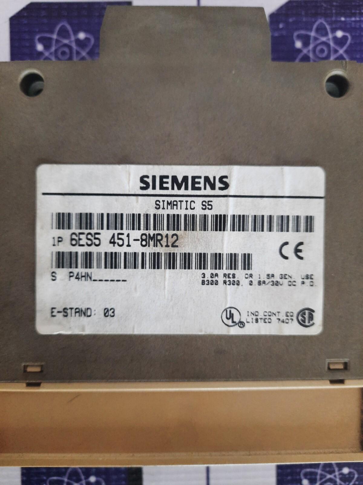 Siemens Simatic S5 6ES5 451-8MR12 6ES5451-8MR12 6ES54518MR12