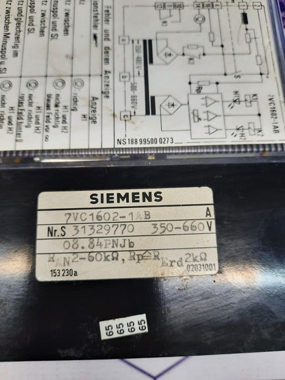 SIEMENS 7VC1602-1AB MONITOR