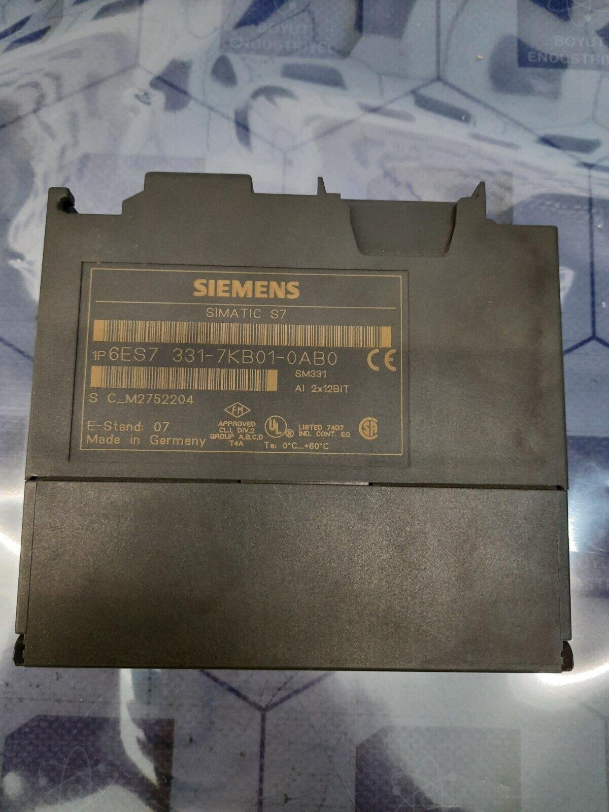 Siemens Simatic S7-300 6ES7331-7KB01-0AB0 Analog Input Module