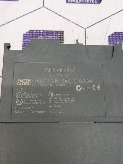 Siemens Simatic S7-300 CPU PLC 315-2DP 6ES7 315-2AG10-0AB0 6ES7315-2AG10-0AB0