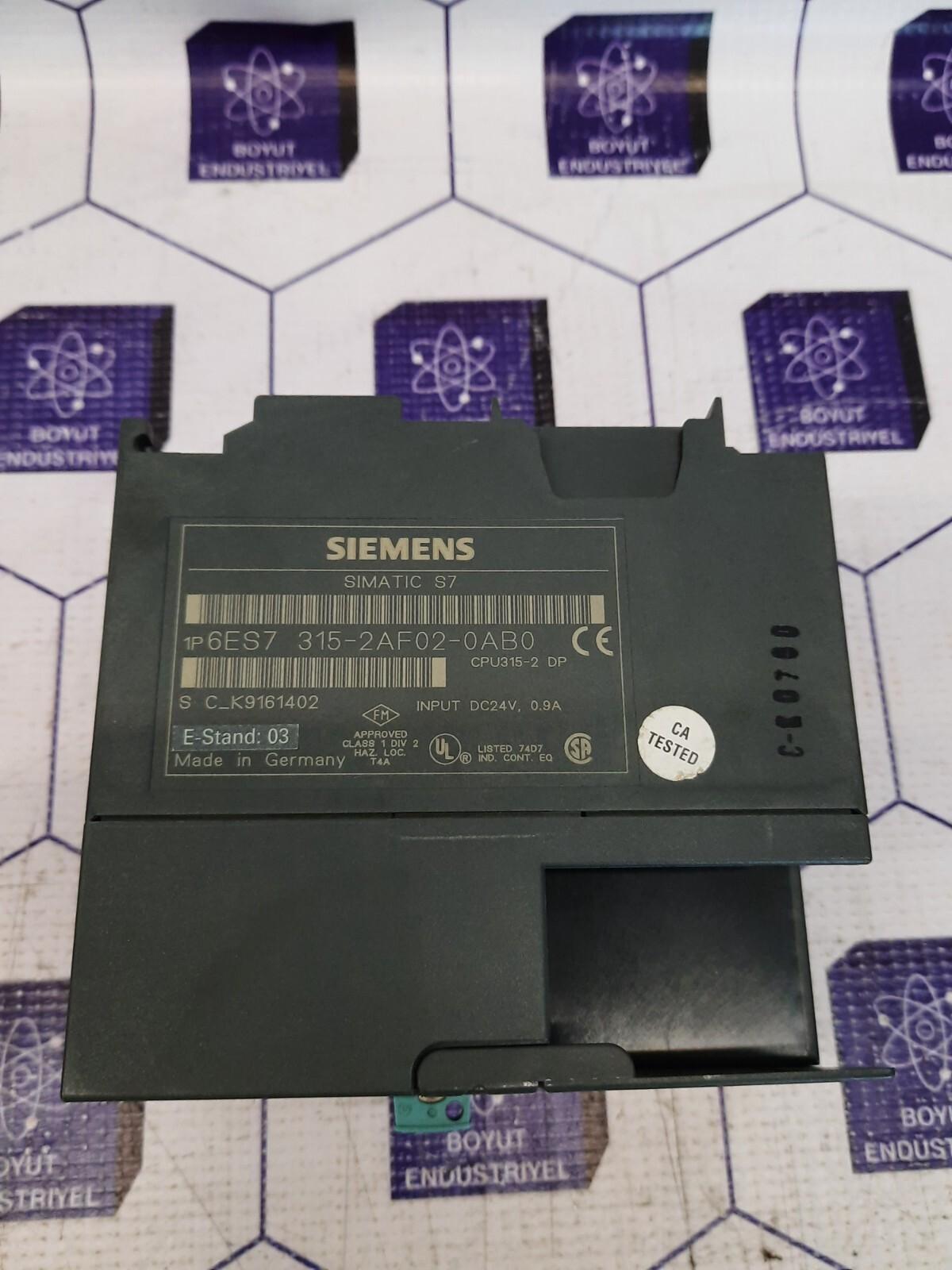 Siemens Simatic S7-300 PLC CPU315-2DP 6ES7 315-2AF02-0AB0
