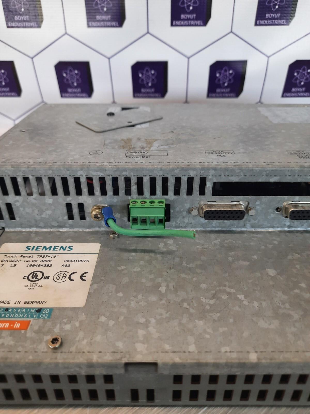 SIEMENS 6AV3627-1QL00-0AX0 TOUCHSCREEN TP27-10''