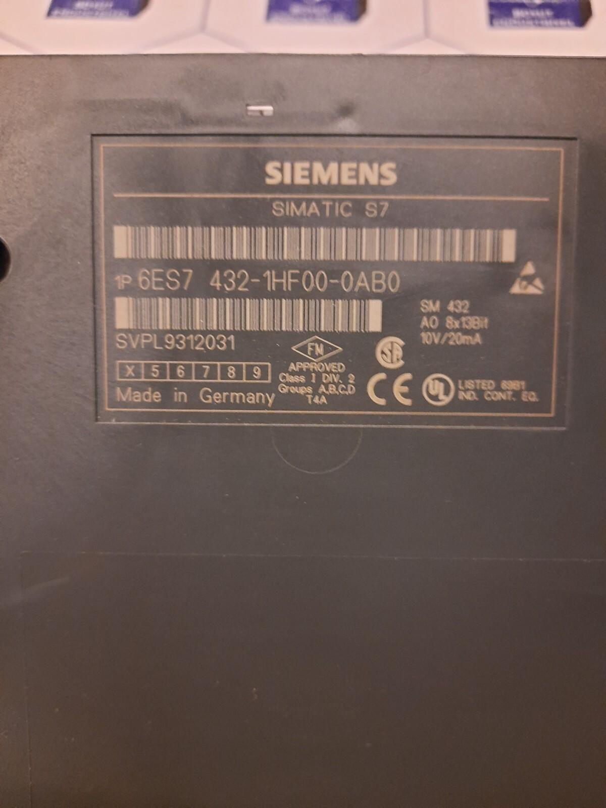 SIEMENS ANALOGL OUTPUT MODUL 6ES7 432-1HF00-0AB0