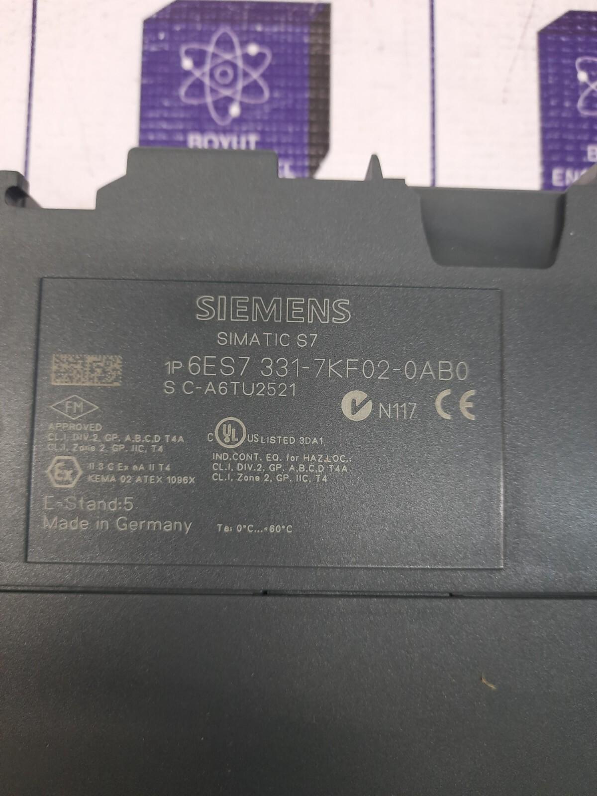 Siemens 6ES7 331-7KF02-0AB0   ANALOG MODULE