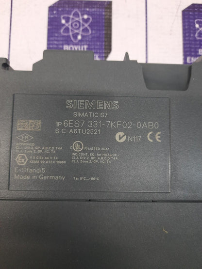 Siemens 6ES7 331-7KF02-0AB0   ANALOG MODULE