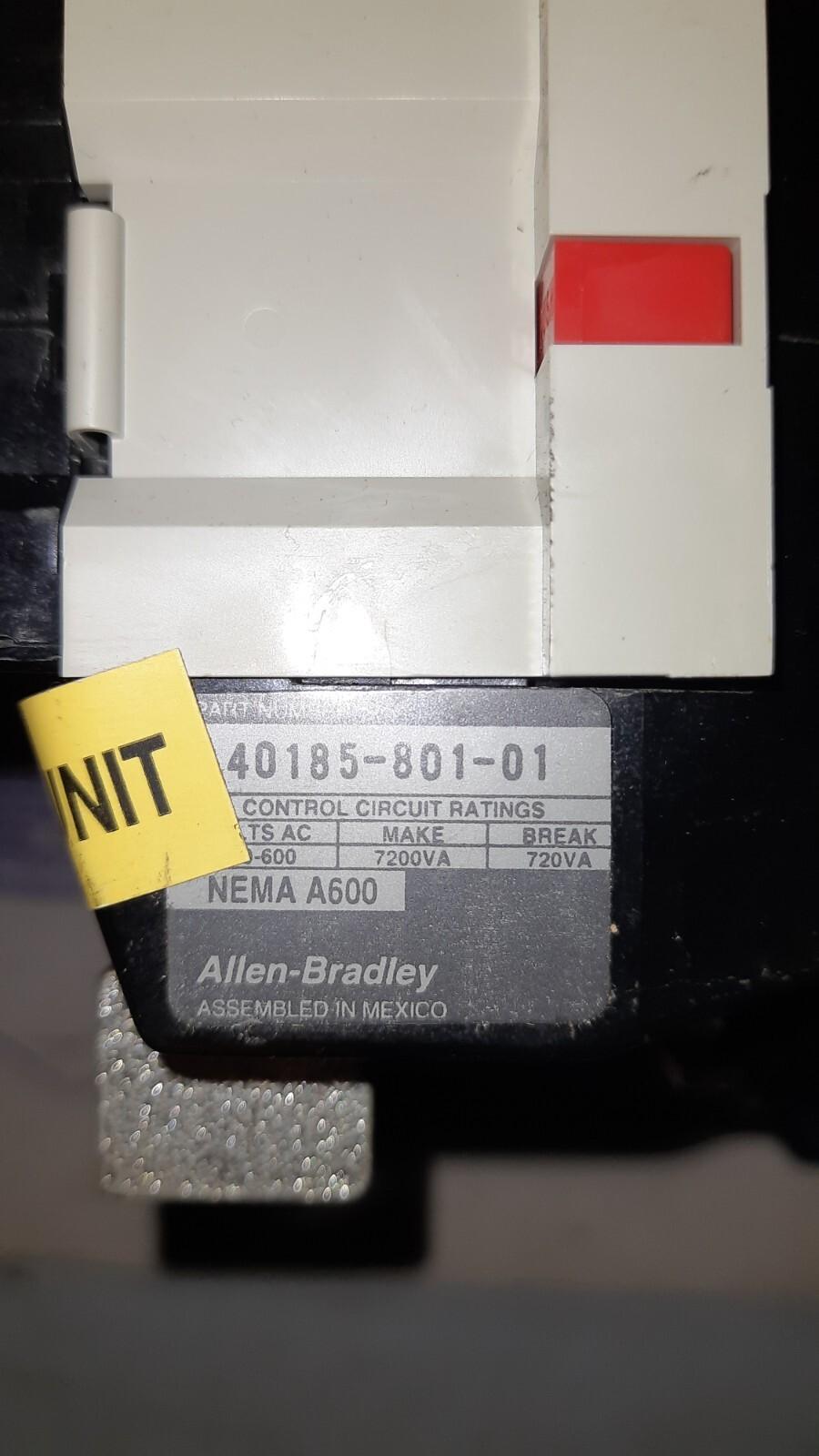 Allen-Bradley 509-DOB MOTOR STARTER 460-480 V / 60 Hz with 595-A Aux contact