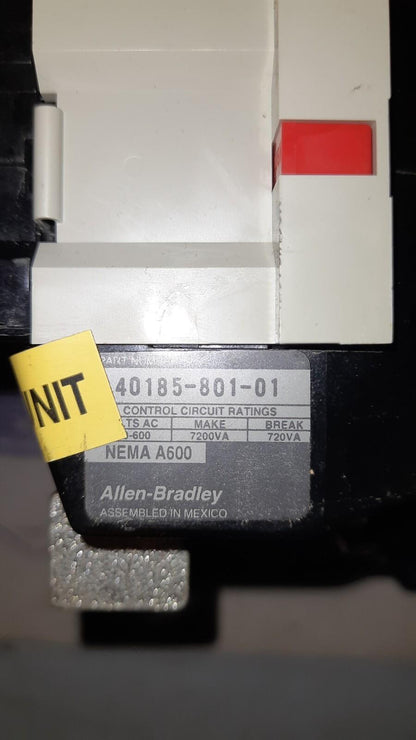 Allen-Bradley 509-DOB MOTOR STARTER 460-480 V / 60 Hz with 595-A Aux contact