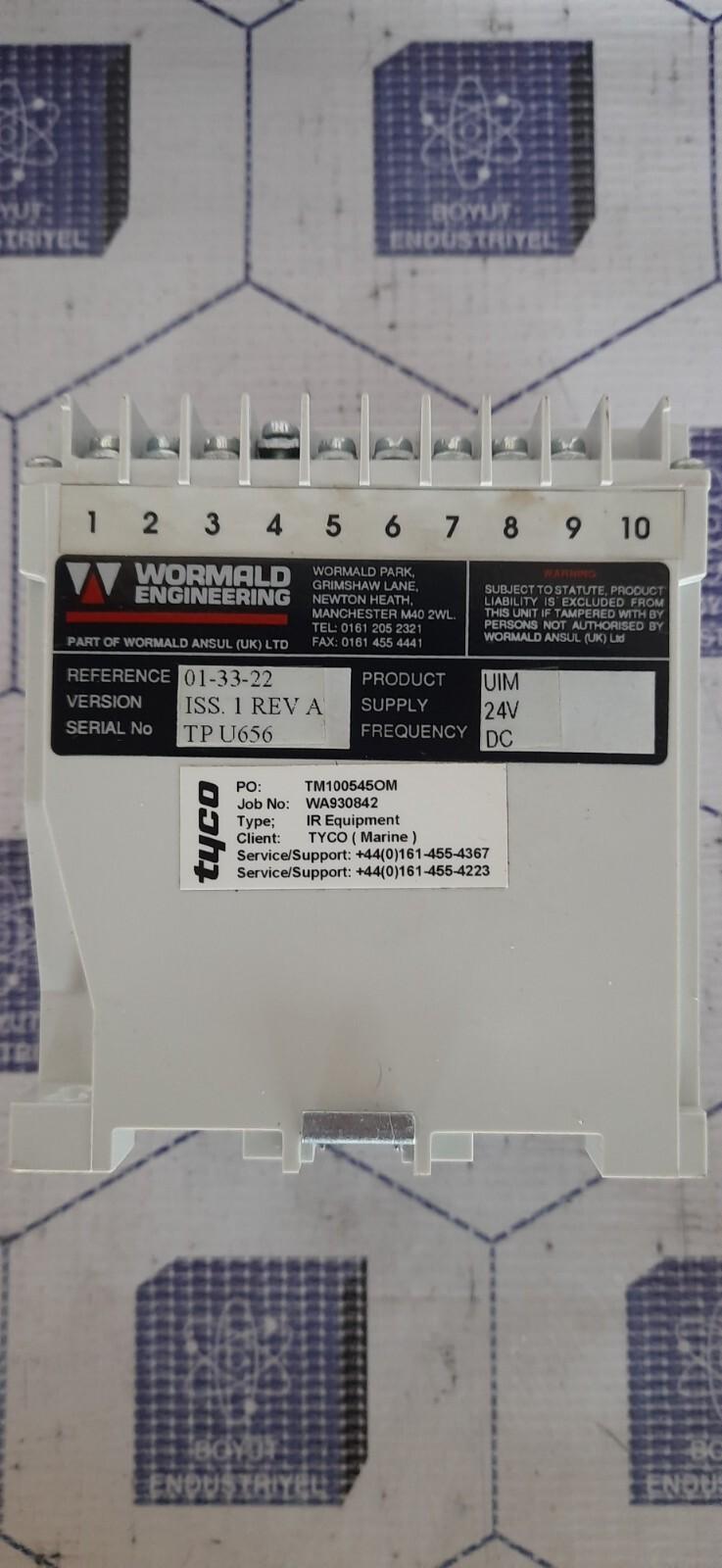 Wormald Engineering UIM Tyco TM100545OM IR EQUIPMENT