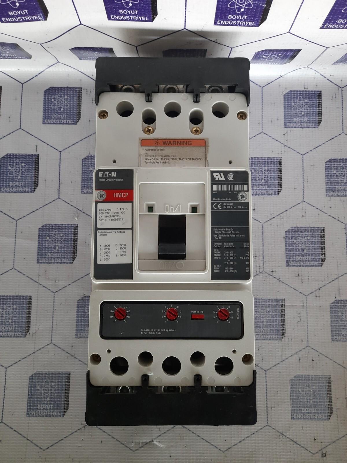 EATON Motor Circuit Protector Cutler Hammer HMCP400X5C IEC 60947 1492D95G31