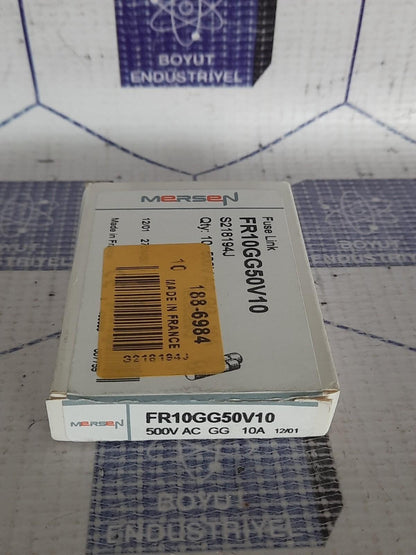 MERSEN FR10GG50V10 188-6984 500V 10A IEC60269-2 LOT OF 10 PCS