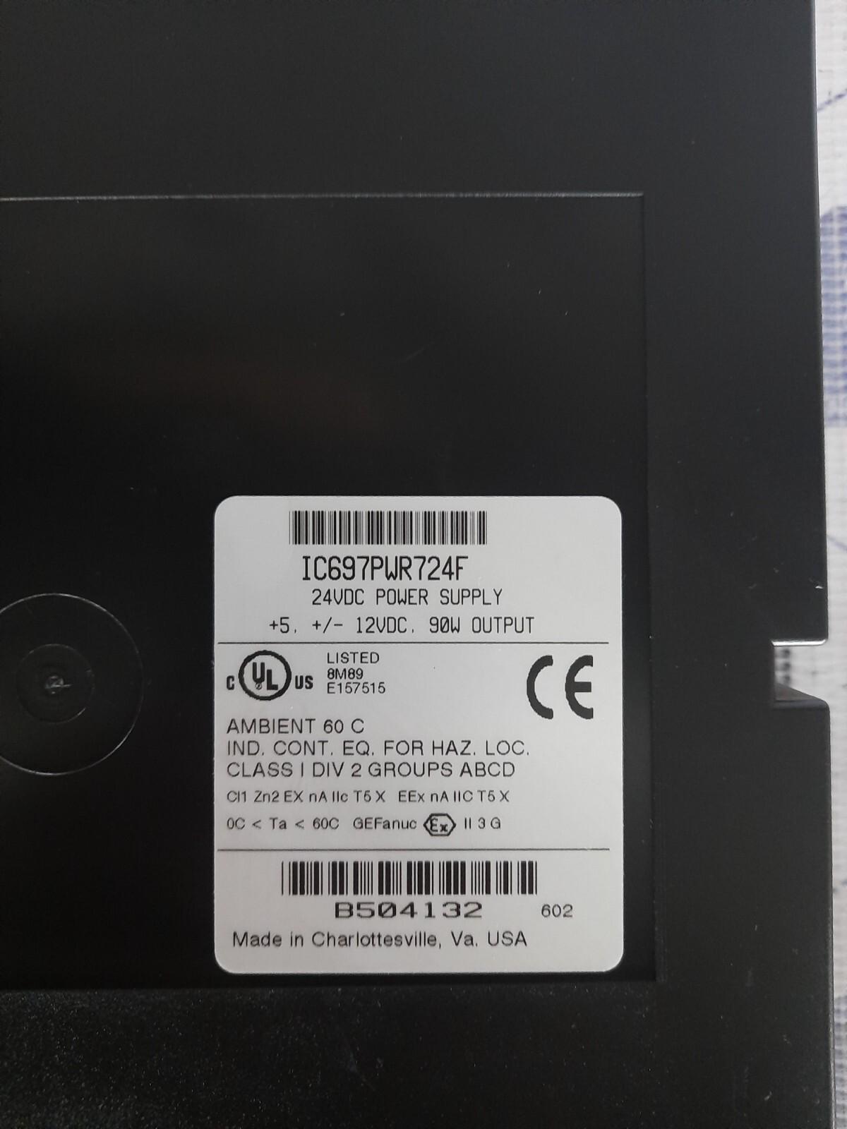 GE FANUC IC697PWR724F POWER SUPPLY SERIES 90-70 PROGRAMMABLE CONTROLLER