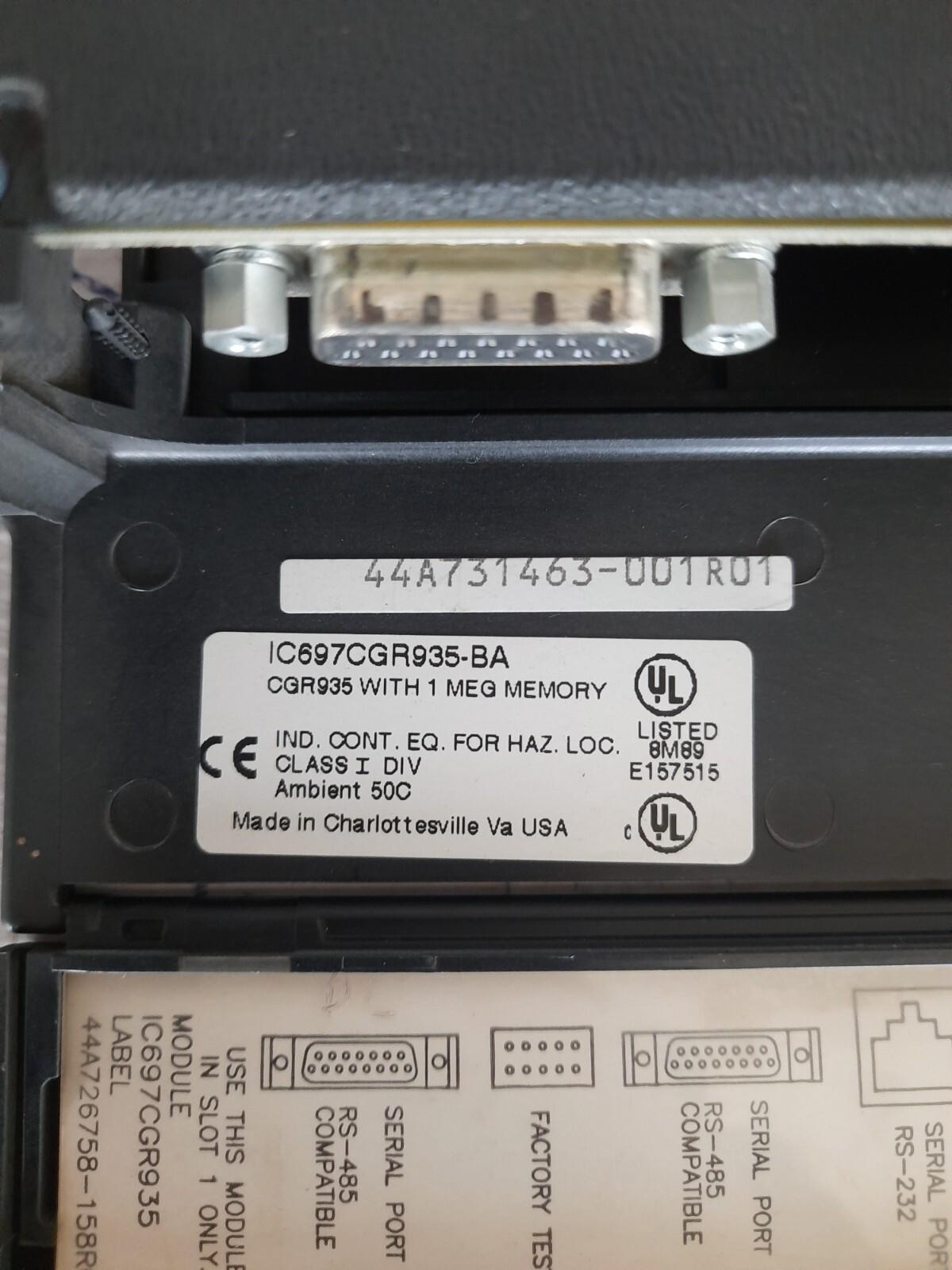 GE FANUC IC697CGR935-BA CENTRAL PROCESSOR UNIT  44A731463-001R01