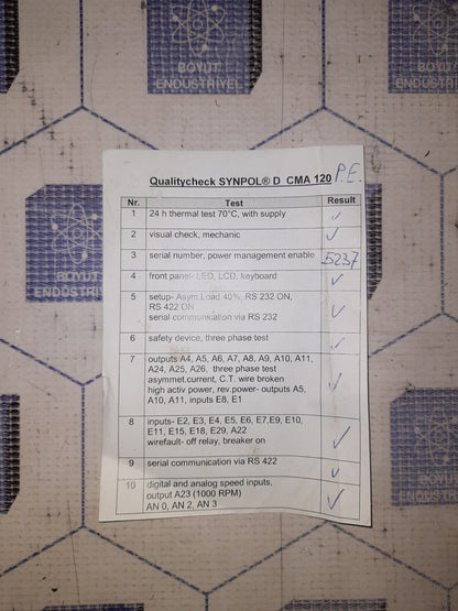 ABB SYNPOL D CMA120 3DDE 300 400  Controller Panel