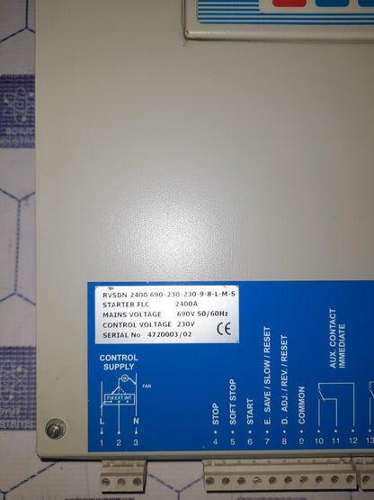 SOLCON Digital Reduced Voltage Starter RVSDN 2400 690-230-230-9-8-L-M-S