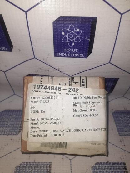 NOV-VARCO EATON 10744945-242 Cartridge Valve Insert Disc