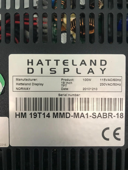 KONGSBERG HATTELAND DISPLAY TOUCH SCREEN HM 19T14 MMD-MA1-SABR-18 VSD100564-2216