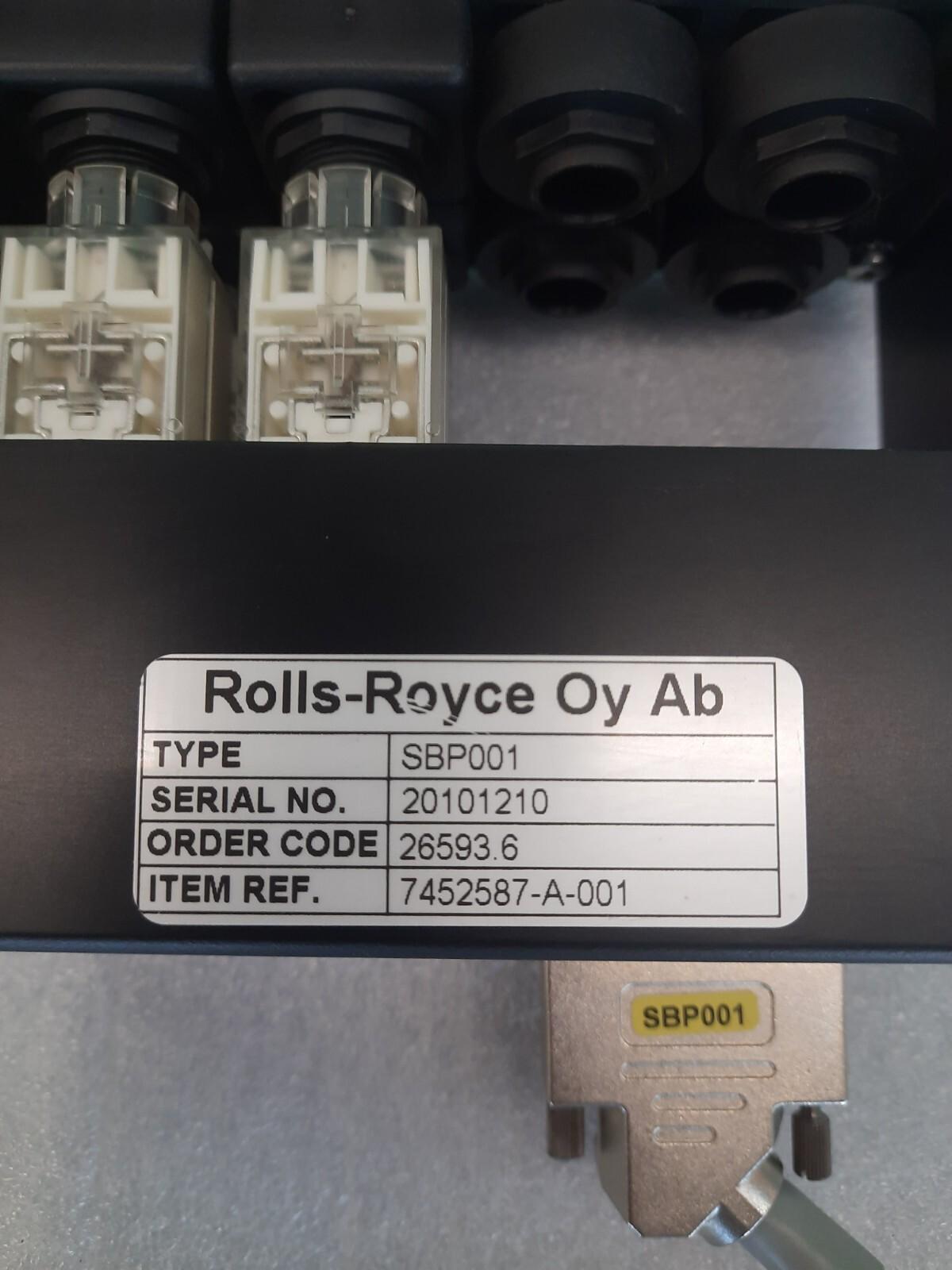 Panel de control Rolls-Royce SBP001
