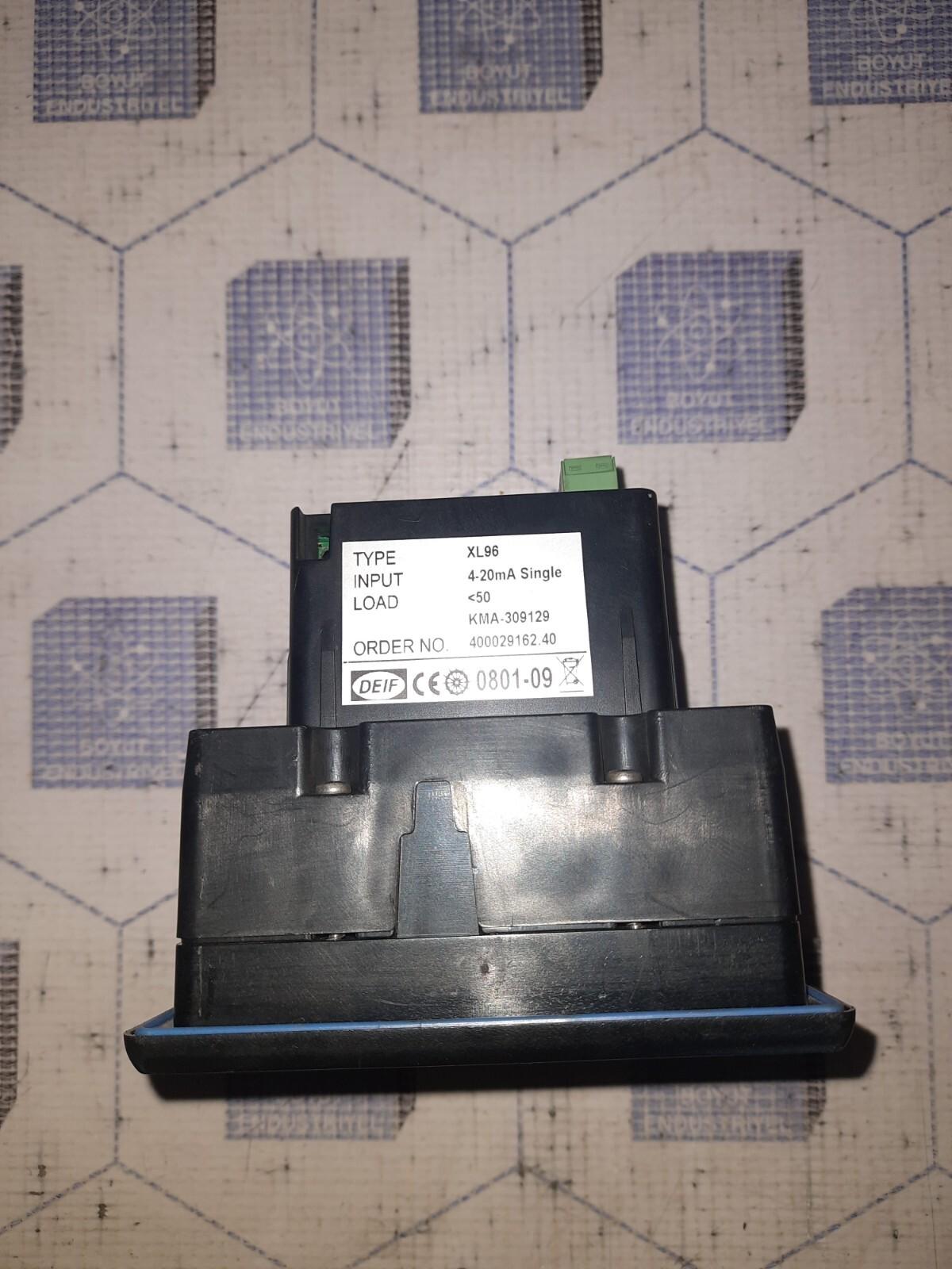 INDICATEUR DE RÉGIME DEIF XL96 KMA-309129 Pourcentage de réévaluation totale ...