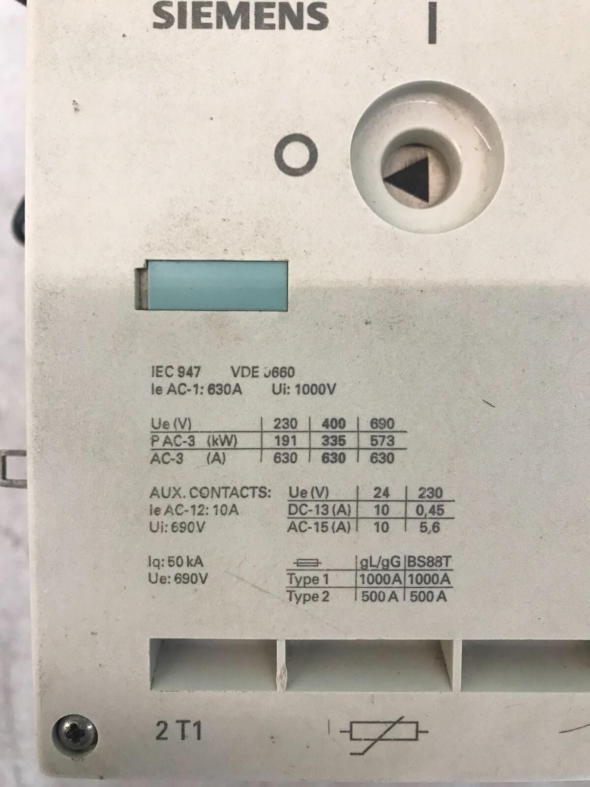 SIEMENS Motorstarter 3TF6844-0CQ7 IEC947 VDE 0660