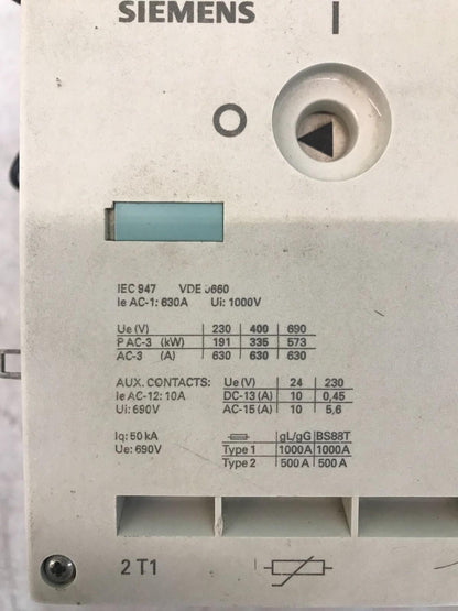 SIEMENS Démarreur Moteur 3TF6844-0CQ7 IEC947 VDE 0660